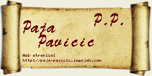 Paja Pavičić vizit kartica